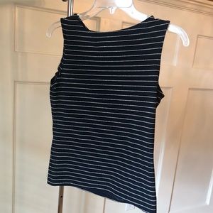 Gold sequins striped tank top blouse!